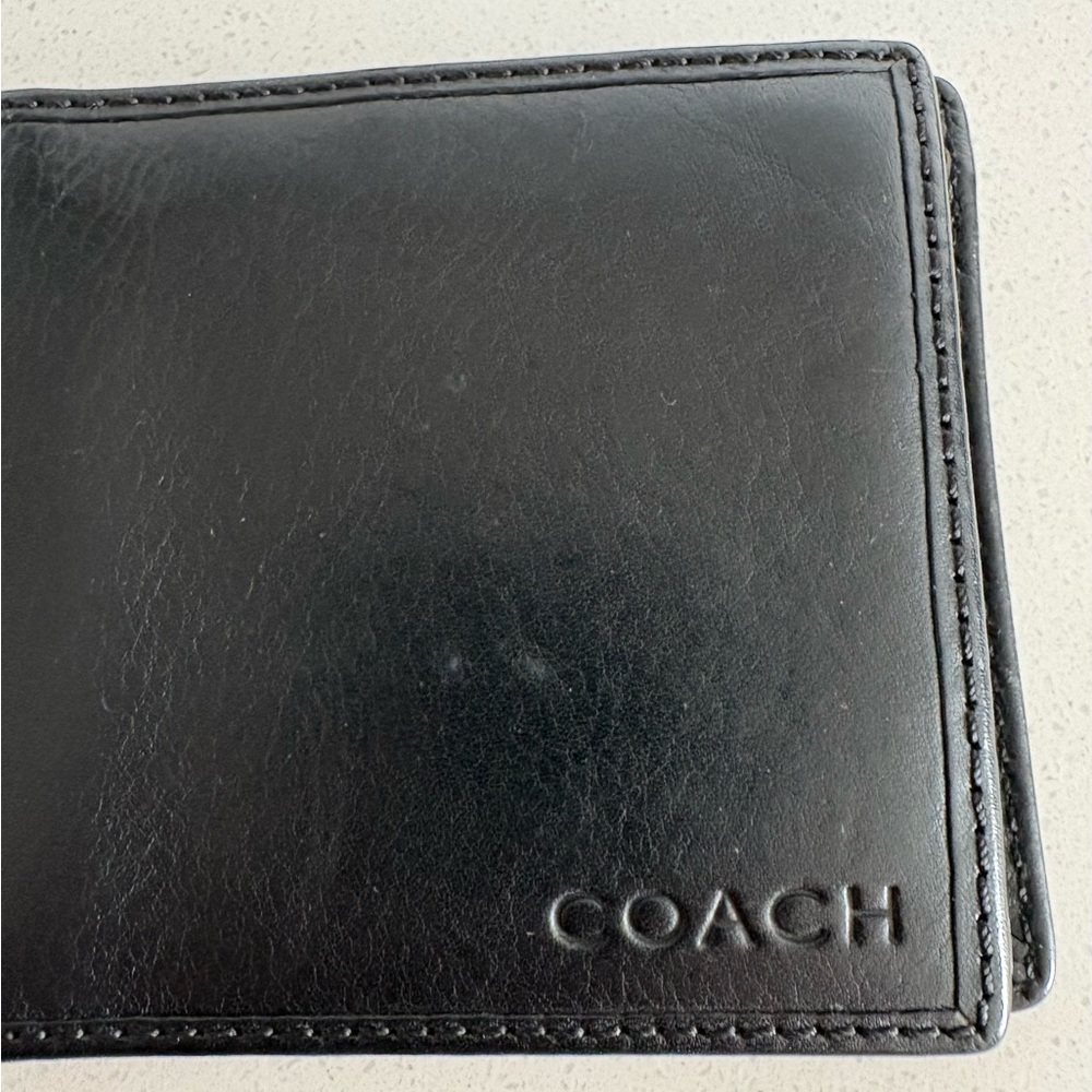 Coach men’s black leather wallet 2013 - Picture 3 of 11